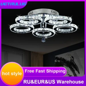 Modern K9 Led Crystal Ceiling Lamp Smart Chandelier 1
